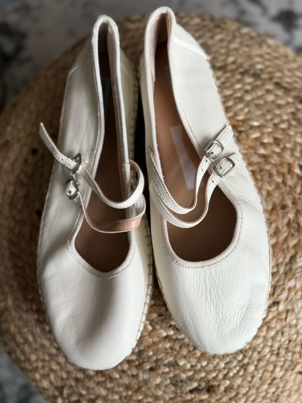 Genuine leather Mary Jane Ballet Flats with Double Buckle Straps lightweight - Picture 2 of 11